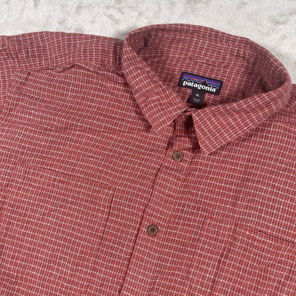 Patagonia Shirt Mens‎ XL Red Back Step Everyday Hemp Cotton Outdoor Sustainable